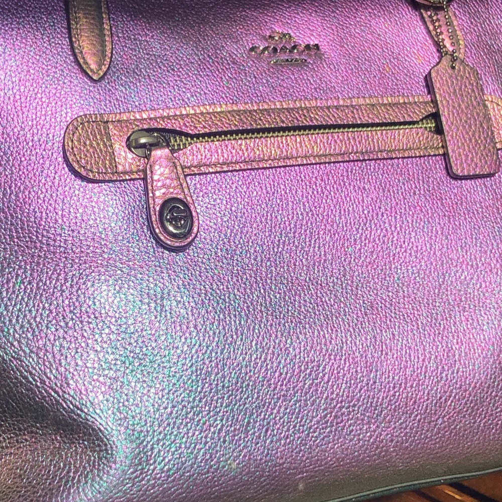 Coach Iridescent Pink Tote - Picture 3 of 15